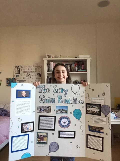 Choosing the Gary Sinise Foundation for her school-year project was a no-brainer for Erin Tsafnat, a fifth grader at Leo Baeck Day School in Ontario, Canada.