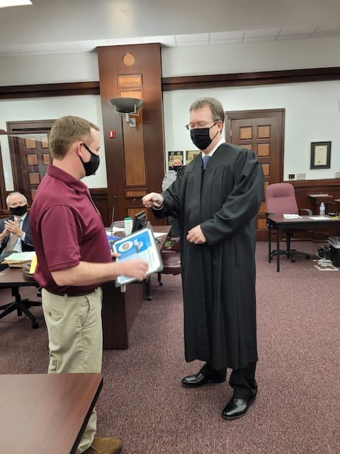 Paul Short at Veterans Treatment Court in Lillington, North Carolina.