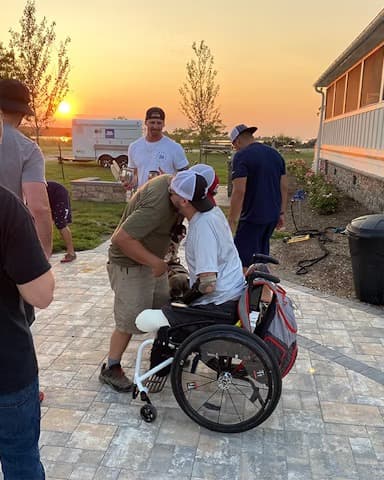 Warrior Reunion Sunset Hug